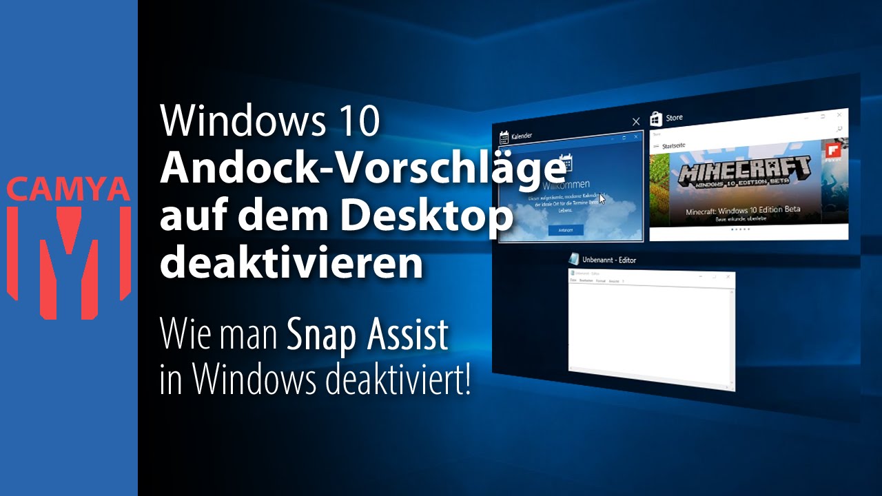 windows 10 disable snap assist